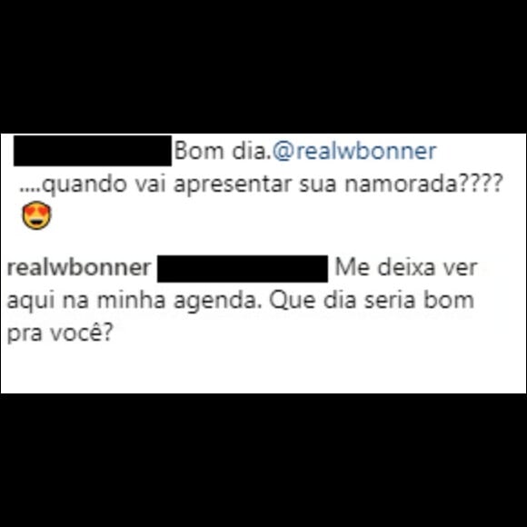 William Bonner desconversou ao ser perguntado sobre a nova namorada no Instagram