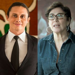Nonato (Silvero Pereira) ajuda Silvana (Lilia Cabral) a enganar o marido, na novela 'A Força do Querer', em julho de 2017