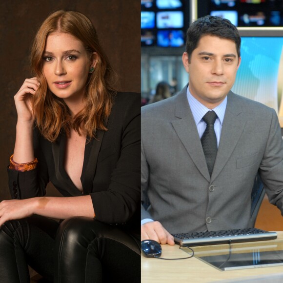 Marina Ruy Barbosa lamentou a saída de Evaristo Costa do 'Jornal Hoje' nesta quinta-feira, 27 de julho de 2017