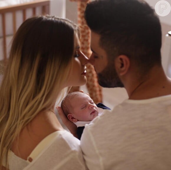 Gabriel, primeiro filho de Andressa Suita e Gusttavo Lima, nasceu em 29 de junho de 2017