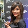 Vanessa Giácomo participa de lançamento de celular, em 12 de abril de 2014
