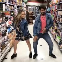 Larissa Manoela imita Anitta em clipe e dança 'Paradinha' em supermercado. Vídeo