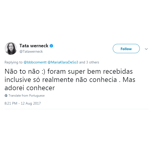Tatá Werneck, no entanto, não se mostrou incomodada com a presença de Emilly Araújo e Mayla em seu aniversário