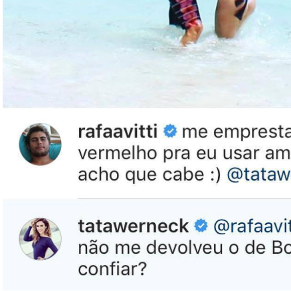 Tatá Werneck faz legenda divertida em foto