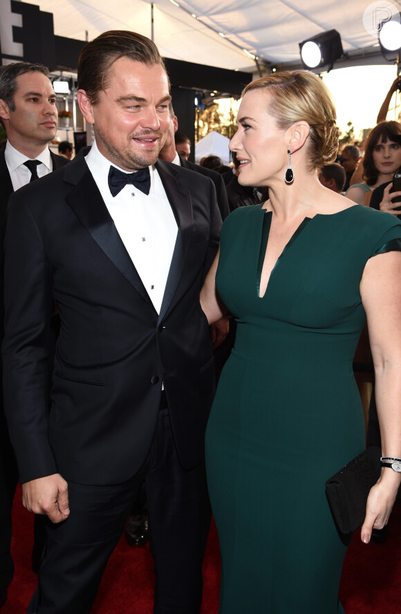 Kate Winslet estava na França, segundo a publicação, para prestigiar o baile de gala promovido pela fundação Leonardo DiCaprio