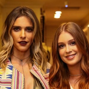 Marina Ruy Barbosa escolheu um look mais sóbrio e Fernanda Lima apostou nas estampas