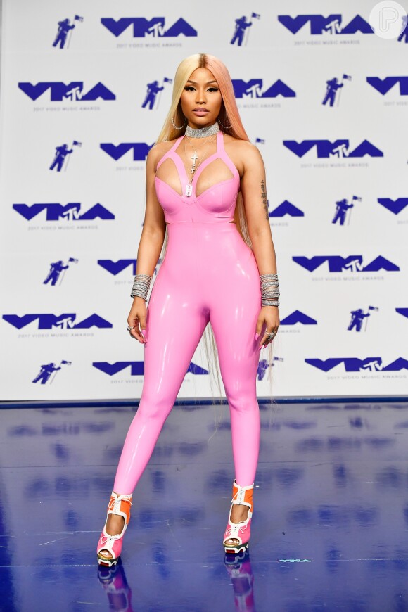 Nicki Minaj usou look Vex Latex no MTV Video Music Awards, realizado na Califórnia neste domingo, 27 de agosto de 2017