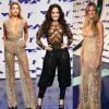 Hailey Baldwin, Demi Lovato e Heidi Klum apostaram na combinação bordado e transparência no MTV Video Music Awards 2017. Veja mais looks!