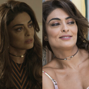 Bibi (Juliana Paes) se despediu do choker de coração usado por ela no começo da trama