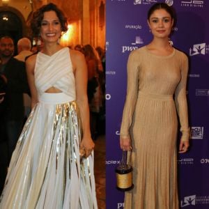 Camila Pitanga e Sophie Charlotte se destacaram com vestidos brilhosos no Grande Prêmio do Cinema Brasileiro. Veja mais looks!