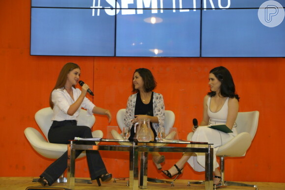 Marina Ruy Barbosa participa de debate na Bienal do Livro, no Rio de Janeiro, em 10 de setembro de 2017