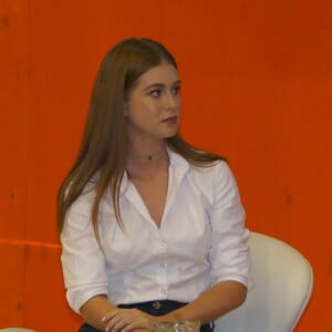 Marina Ruy Barbosa esteve em um debate na Bienal do Livro do Rio de Janeiro