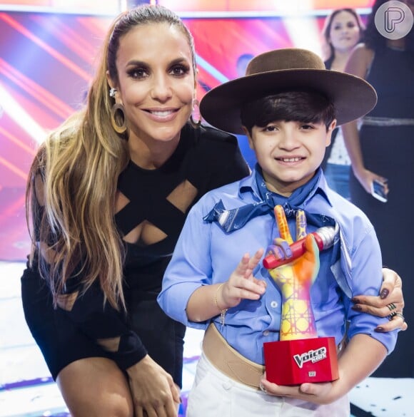 Ivete Sangalo foi vencedora da última temporada do 'The Voice Kids', com Thomas Machado