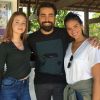 Ricardo Pereira encontrou Marina Ruy Barbosa e Bruna Marquezine em preparação para novela nesta quarta-feira, 13 de setembro de 2017