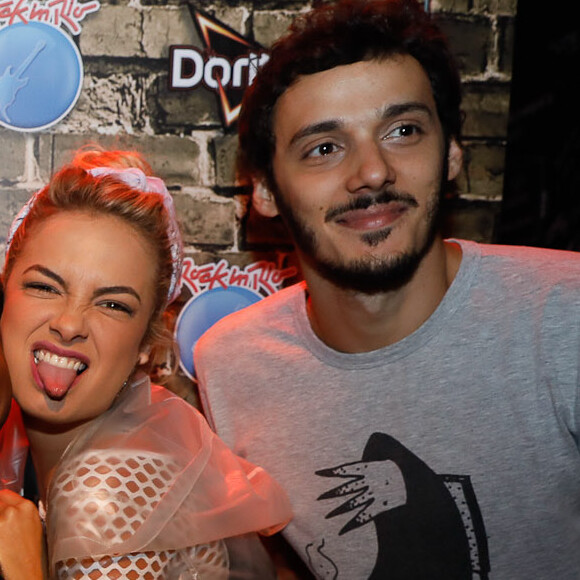 Lua Blanco e Leandro Soares posaram juntos durante o Rock in Rio