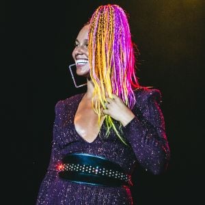 Alicia Keys agradeceu o público brasileiro nesta segunda-feira, 18 de setembro de 2017, após show no Rock in Rio