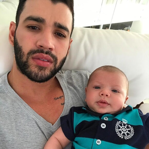 'Fala, filho! Tá quase', brincou Gusttavo Lima no Instagram