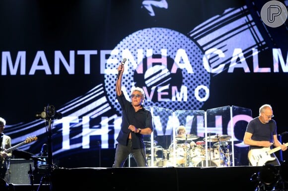 Bruno Gagliasso foi ao Rock in Rio para assistir o show da banda The Who