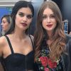 Marina Ruy Barbosa tieta Sara Sampaio após desfilar para grife Dolce & Gabbana, neste sábado, 23 de setembro de 2017