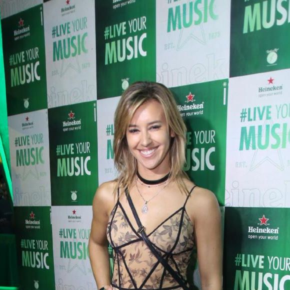 Cristiane Dias curtiu o último dia de Rock in Rio