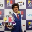 Caio Castro conquistou o troféu de Melhor Ator no Prêmio Jovem Brasileiro  na noite de segunda-feira, 25 de setembro de 2017 