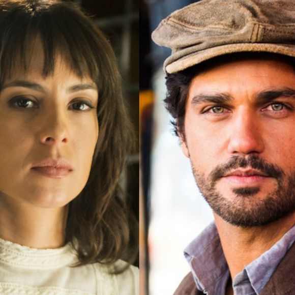 Lucinda (Andreia Horta) se aproveita da cegueira de Inácio (Bruno Cabrerizo) para enganá-lo a fim de tirar Maria Vitória (Vitória Strada) de seu caminho, em 11 de outubro de 2017, na novela 'Tempo de Amar'