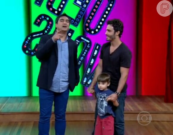 Thiago Rodrigues recebeu no programa a visita de seu único filho, Gabriel