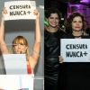 Mariana Ximenes e Debora Bloch protestaram contra censura na abertura do Festival do Rio, na quinta-feira, 5 de outubro de 2017