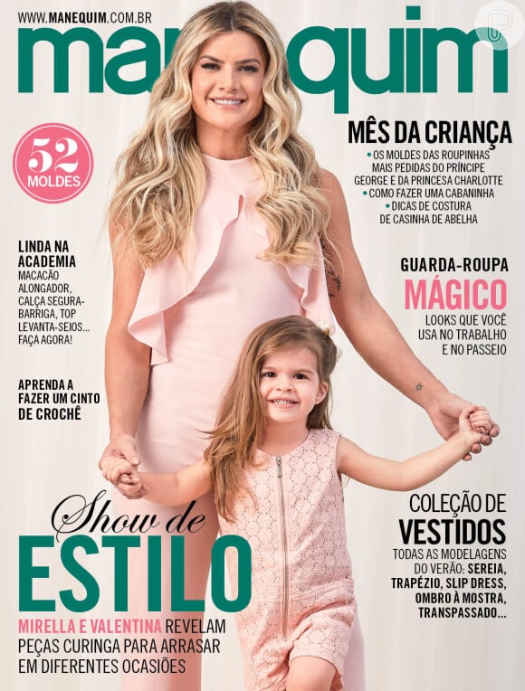 Mirella Santos e filha, Valentina, estrelam a capa de revista 'Manequim'