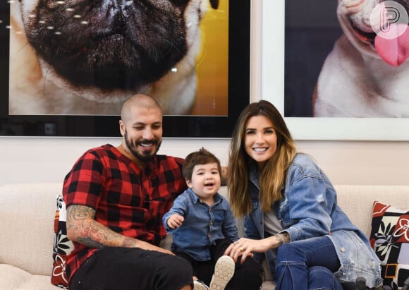 Casado com Aline Gostchalg, Fernando Medeiros é pai do pequeno Lucca, de 1 ano