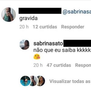 Sabrina Sato esclareceu que não está grávida após rumores