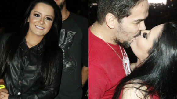 Maraisa e namorado, Wendell Vieira, trocam beijos em show da banda U2. Fotos!
