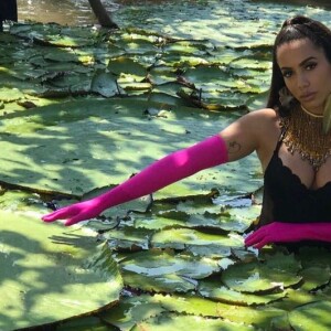Anitta voltou da Floresta Amazônica usando um anel de ouro na mão esquerda
