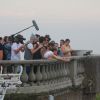 Os meninos do One Direction o Cristo Redentor, um dos pontos turísticos mais conhecidos da cidade, na zona Sul do Rio de Jeneiro, nesta quarta-feira, 7 de maio de 2014