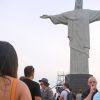 Os meninos do One Direction o Cristo Redentor, um dos pontos turísticos mais conhecidos da cidade, na zona Sul do Rio de Jeneiro, nesta quarta-feira, 7 de maio de 2014