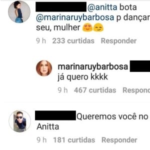 Fãs pedem para Anitta convidar Marina Ruy Barbosa para seu próximo clipe