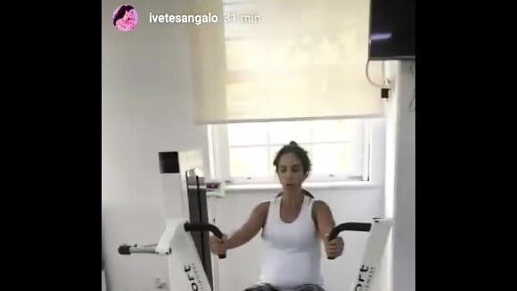 Ivete Sangalo, criticada por malhação na gravidez, explica: 'Saúde, né?'. Vídeo!