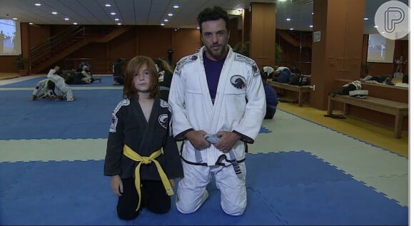 Rafael pratica jiu-jítsu como o pai, Rodrigo Lombardi