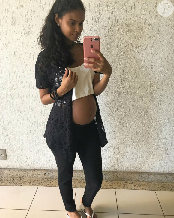 Aline Dias, grávida de 8 meses, disse que planeja parto normal