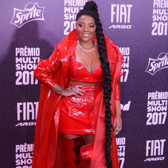 Ludmilla no Prêmio Multishow, realizado no Rio de Janeiro nesta terça-feira, 24 de outubro de 2017