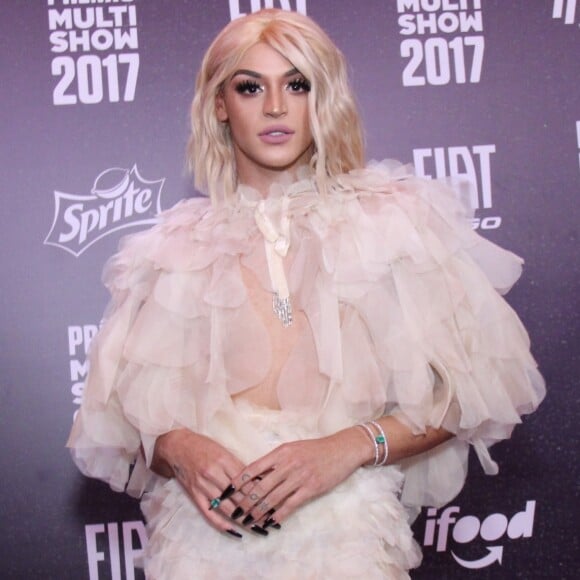 Pabllo Vittar no Prêmio Multishow, realizado no Rio de Janeiro nesta terça-feira, 24 de outubro de 2017