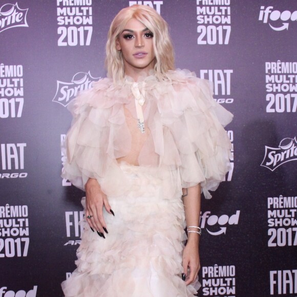 Pabllo Vittar no Prêmio Multishow, realizado no Rio de Janeiro nesta terça-feira, 24 de outubro de 2017