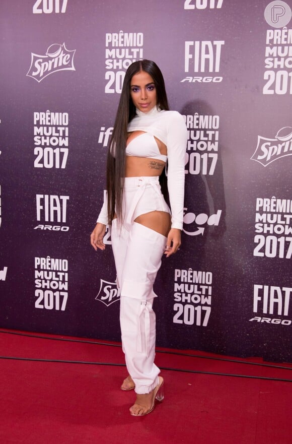 Anitta no Prêmio Multishow, realizado no Rio de Janeiro nesta terça-feira, 24 de outubro de 2017