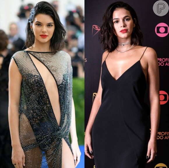 As semelhanças entre Kendall Jenner e Bruna Marquezine já foram diversas vezes apontadas pelos fãs da atriz