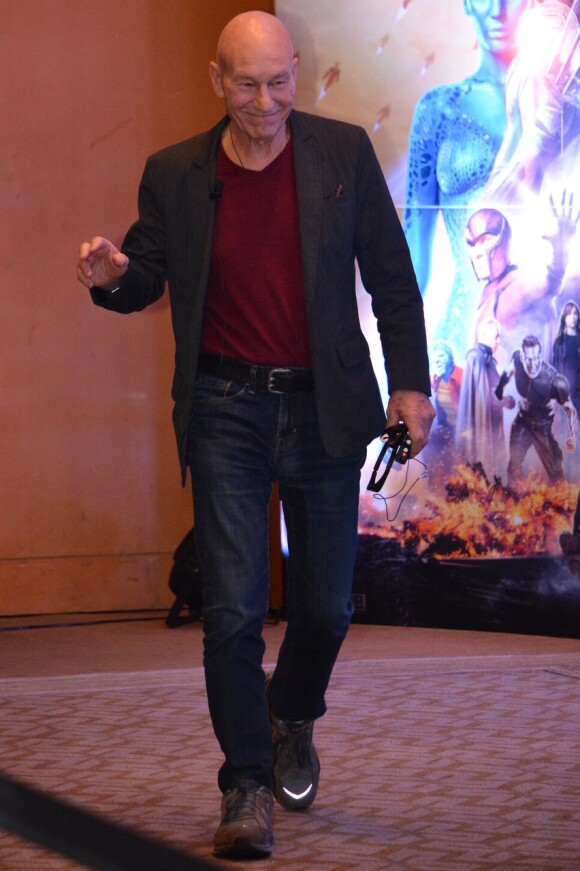 Patrick Stewart e James McAvoy  participam de coletiva de imprensa do filme 'X-Men: Dias de um Futuro Esquecido', em hotel de São Paulo