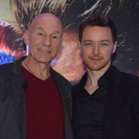 Patrick Stewart e James McAvoy divulgam novo filme da franquia 'X-Men', em SP