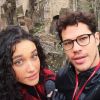 Débora Nascimento e José Loreto estão passando dias de férias na Itália