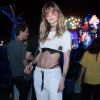 No dia 4 de novembro, Aline Gotschalg esteve no evento sertanejo Festeja, ocasião para qual elegeu um look ousado que deixava as lingeries à mostra