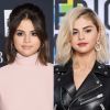 Selena Gomez surge com os cabelos loiros no American Music Awards, em Los Angeles, em 19 de novembro de 2017