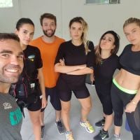 Bruna Marquezine treina com Rafa Brites, Tatá Werneck e Fiorella: 'Choques'